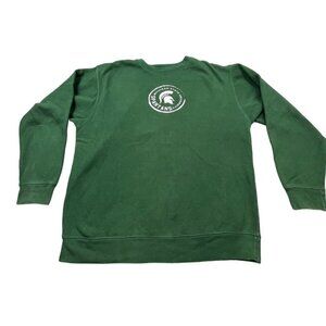 Vintage Michigan State Spartans Sweatshirt Mens Large Green Crewneck NCAA Y2K
